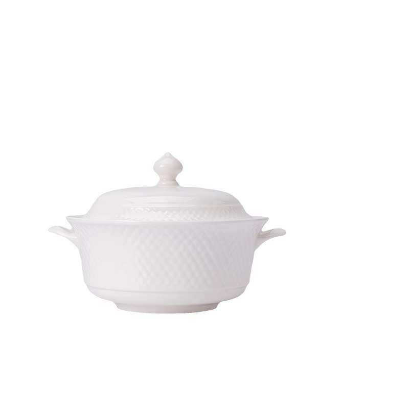 碗碟套装家用轻奢纯白北欧景德镇骨瓷碗盘釉下彩陶瓷2024新款餐具