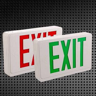 EXIT美规消防紧急应急指示1灯4向3小时LED出口疏散指示灯UL外贸灯