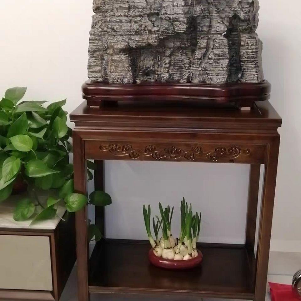 简约盆榆奇景架边角无品牌/几鱼缸桌桌客厅实木石花几桌木花架吊