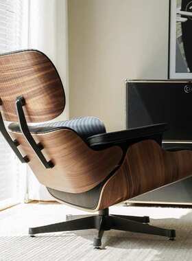 客厅简轻老板奢椅沙发意斯工位躺椅伊极休闲懒人式eames姆设计师