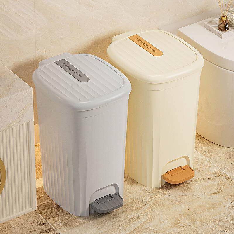 厨房垃圾桶家用高级感高颜值客厅带盖大号卫生间厕所脚踏垃圾桶