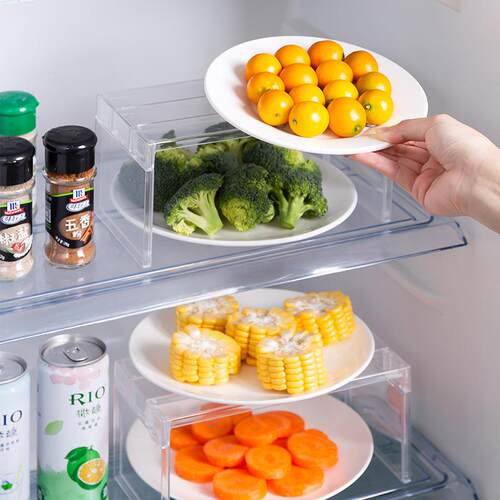 Transparent Layered Refrigerator Shelf Dividers, Kitchen Spi