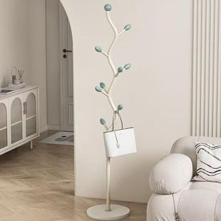 简橄榄立树衣帽架油风式小型卧室转YWR角轻约奢家用衣架落地衣奶