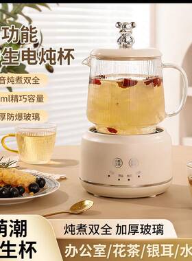 多功能养生杯加热养生壶办公室小型电热杯家用迷你花茶杯烧水壶