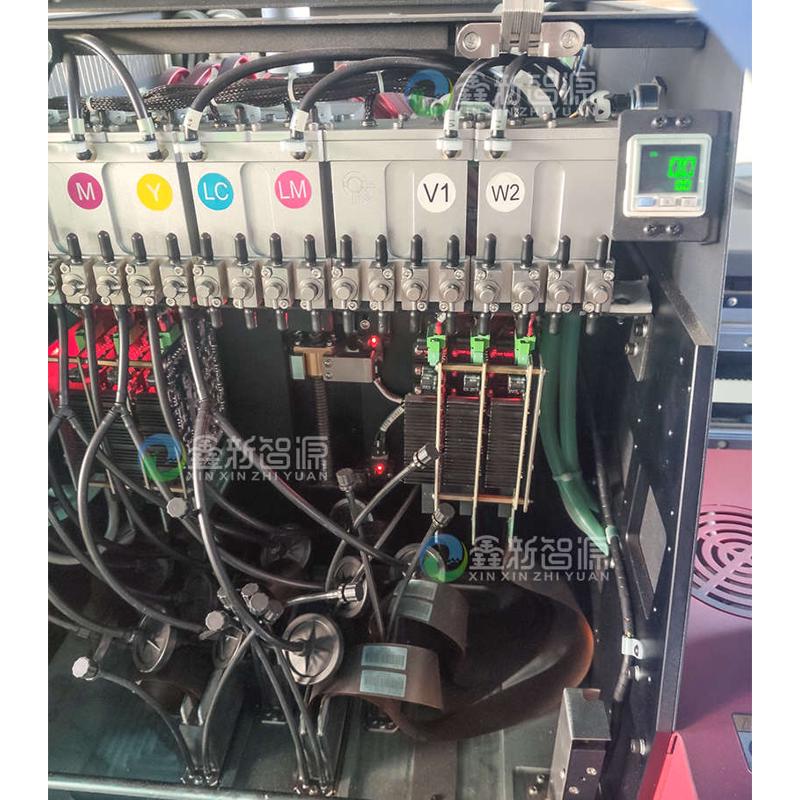 迈创UV平板机墨盒金属负压连体四阀铝墨瓶带阀奥威金谷田二级墨盒