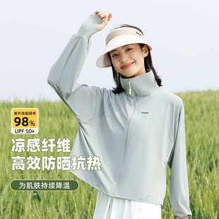 夏季 戶外防紫外線冰絲透氣防曬服寬松立領外套 2023新款 防曬衣女款