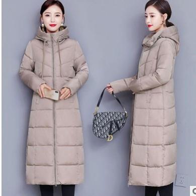 M-6XL plus size women down jacket winter long cotton coat