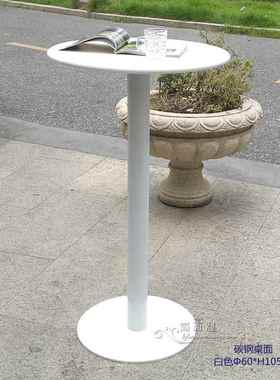 新款网稳小吧台居家休闲固定高KAY黑色重酒吧吧台桌桌红酒会高脚