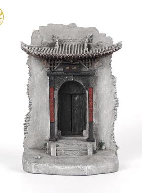 创意山西特色门楼建筑模型中式古典桌面装饰品摆件微观造景报厦门