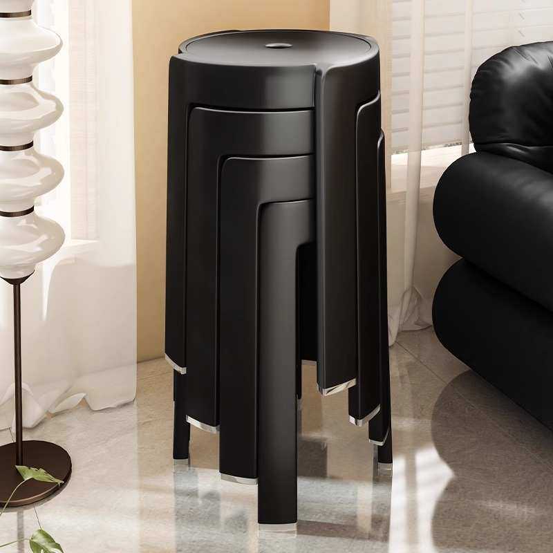 2025新款塑料凳子加厚家用特厚现代简约可叠放久坐舒服高圆凳板凳,商业/办公家具,商用折叠桌椅/展业桌椅,淘宝优惠券,粉丝福利购,淘宝优惠卷