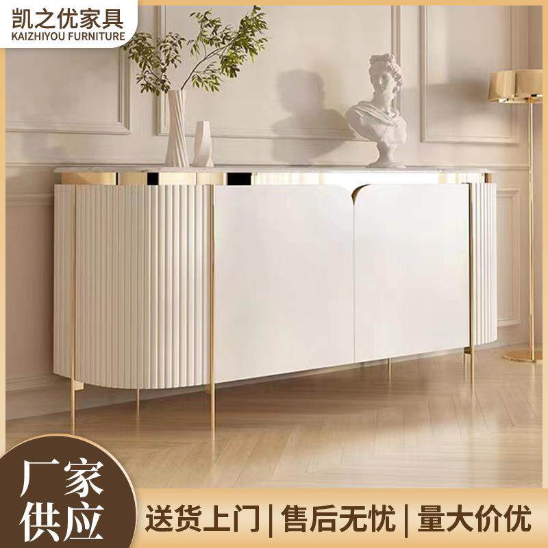意式入户玄关柜岩板隔断储物柜现代简约客厅装饰柜轻奢岩板餐边柜