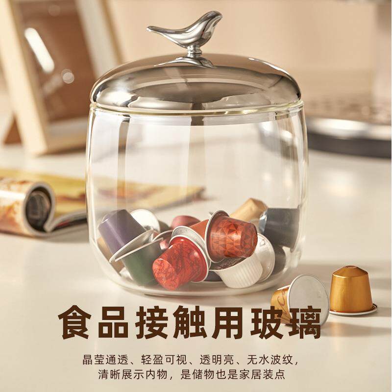 密封罐大容量咖啡陈皮零玻璃茶叶罐储储存药材食展示瓶加厚838物