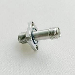 18G SMA母转母带法兰转接器不锈钢 KFK KKF ASMFSMFF4频密封