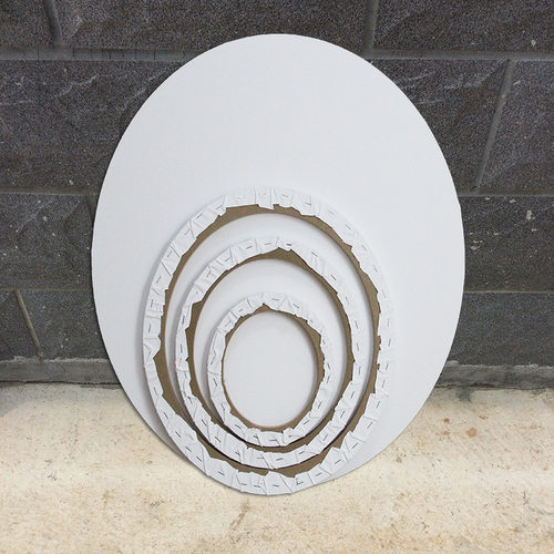 椭圆形批发油画白色丙烯油画布
