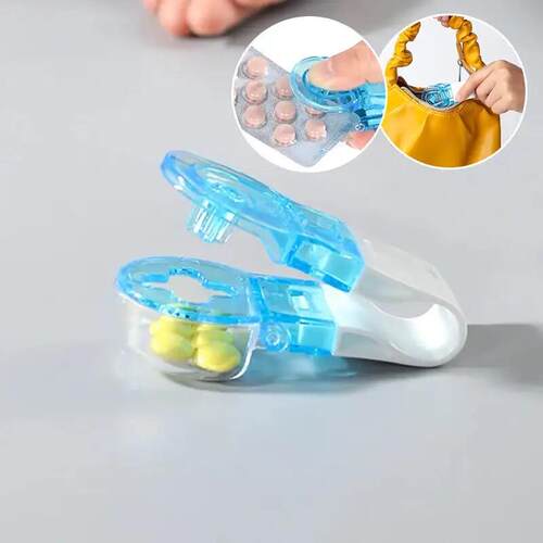 Portable Pill Taker 跨境爆款家用便捷式药物脱粒器日本取药片器
