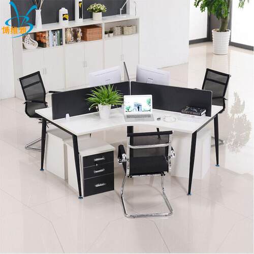 办公桌椅组合简约现代卡座双4四6六人员工位办公室屏风工位职员桌