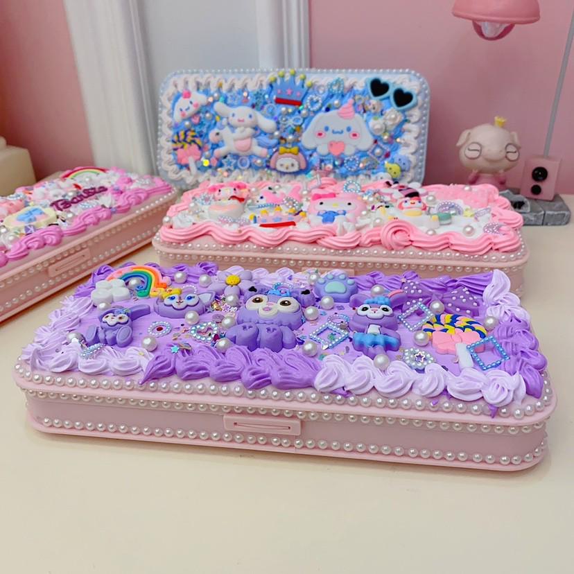diy手工文具盒奶油胶制作材料包儿童益智玩具钻石粘贴小女孩礼物