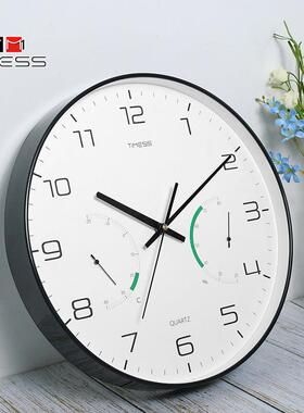 TIMESS电波钟挂钟客厅家用时尚创意挂墙轻奢装饰大气静音时钟智能