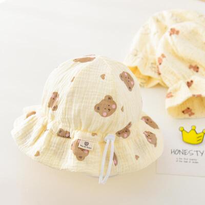 新生儿婴儿帽子宝宝春秋碎花帽子