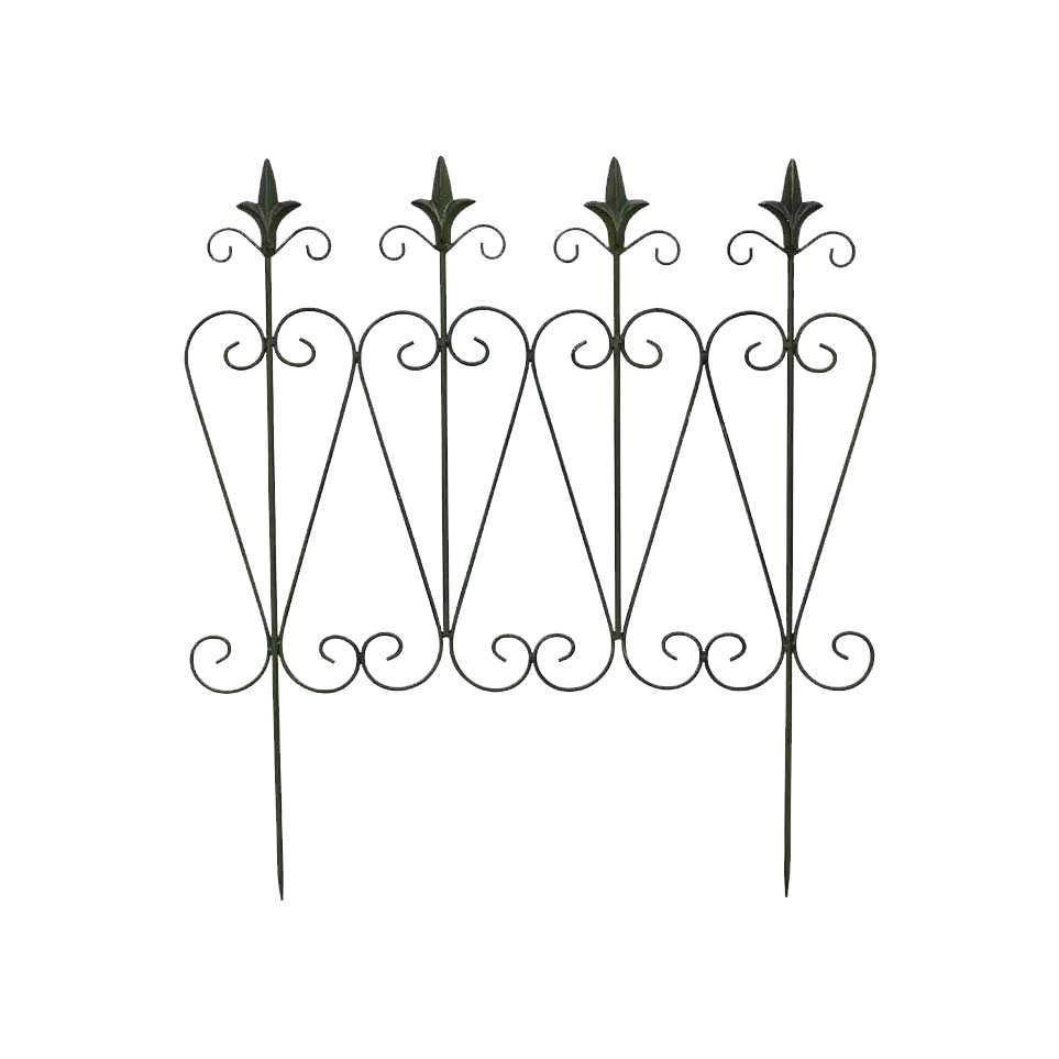 实心栅栏铁艺户外花园坛隔断庭院装饰篱笆矮护栏花架子支架花插