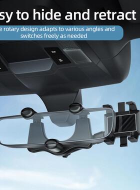 360° Car Rearview Mirror Mount Phone Holder Universal Vehic