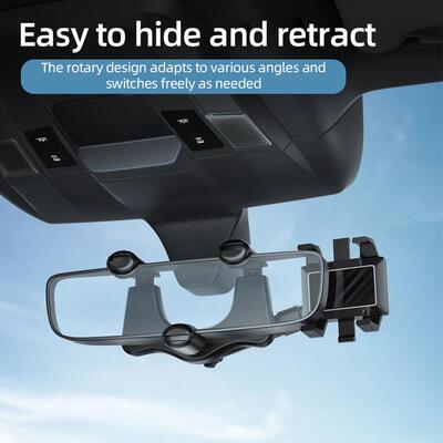 360° Car Rearview Mirror Mount Phone Holder Universal Vehic