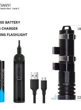 水肺潜水潜水面镜LED照明灯 XML2灯珠防水铝合金照明目镜手电筒灯