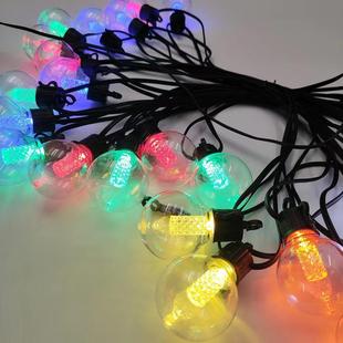 LED泡灯球串透明G40灯泡摆夜风LE泡D灯窗帘节摊日VGH灯彩光灯泡