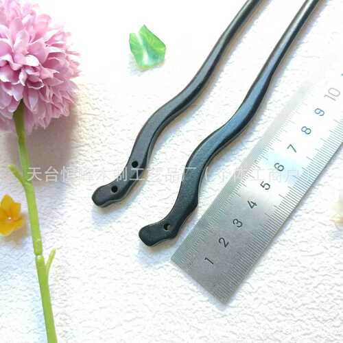 带孔天枝仿黑檀木发簪有孔天支木发簪新中式简约发钗木簪发簪主体