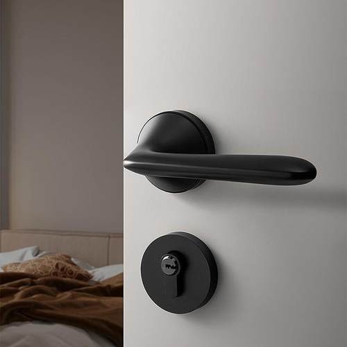 轻静音奢代锁门现室内卧室房门锁实木门锁分音体简约磁吸静门锁