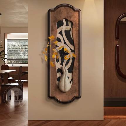 式中古风玄关装饰ZA0510画小众复古体走廊过道挂画进门入户厅立客