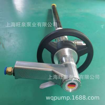 上海旺泉卫生级插桶泵、不锈钢气动抽液泵HD-A0+SS304气动油桶泵