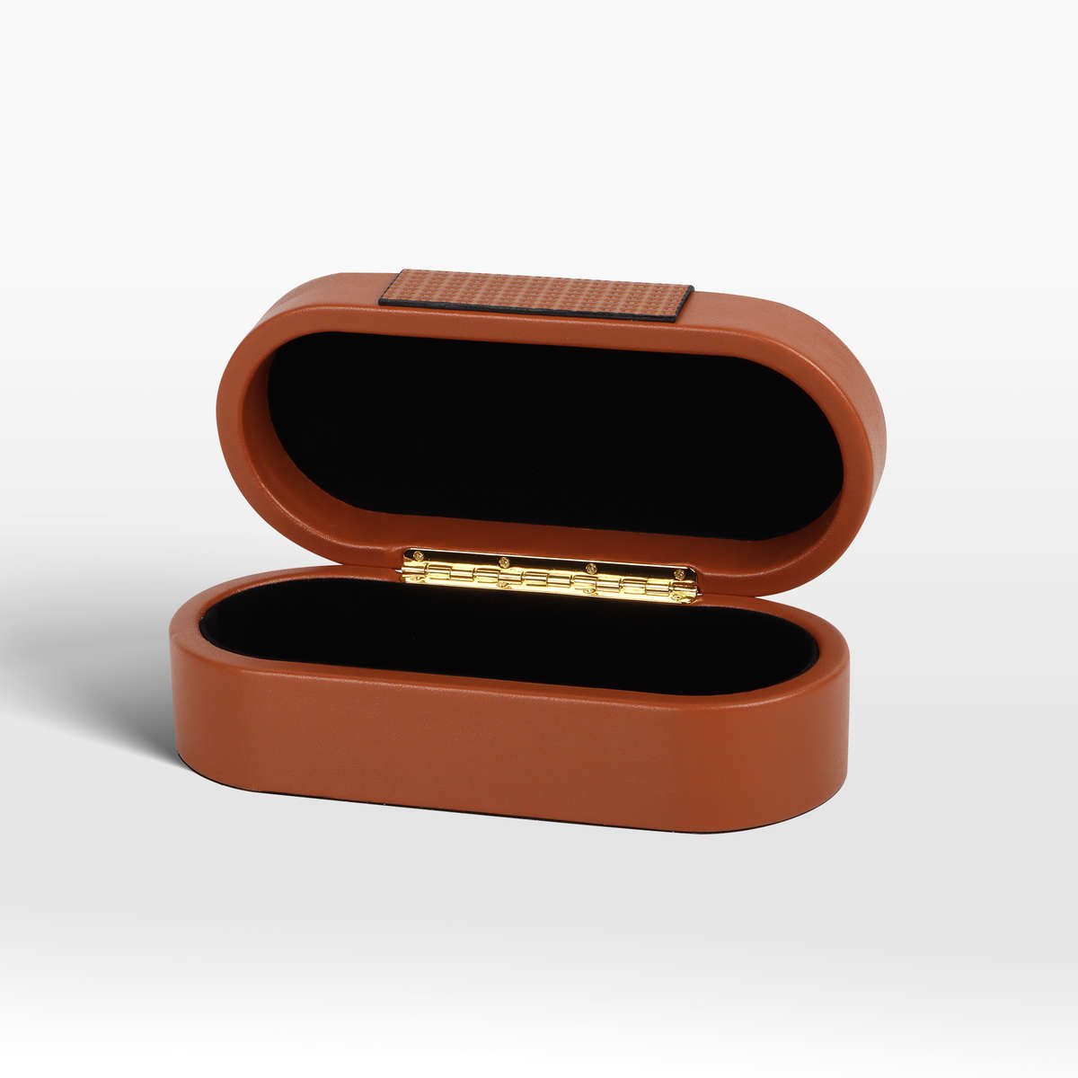 桌面软衣帽首饰盒售楼处简约间盒子皮革风色奢轻样板装摆件咖收纳