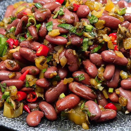 云南德宏农家小杂粮红芸豆农家山货干云豆饭豆大红色豆红腰豆500g