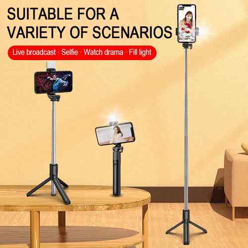 Bluetooth Selfie Stick MobilePhone Holder Retractable Tripod