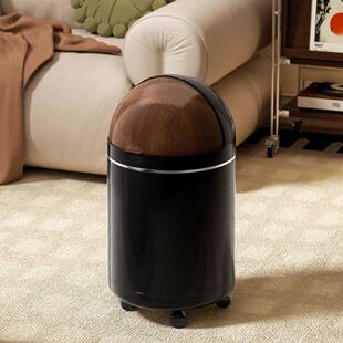 垃圾桶家用客厅卫生间厨房带轮可移动式 带盖大容量收纳纸篓