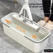 拖把桶矩形加长加厚拖把扁平大型家用拖把桶 可手洗扁平拖把桶