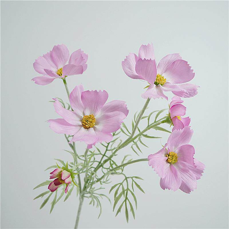 小清新仿真格桑花自然风花艺单枝波斯菊家居装饰插花摆件拍照道具