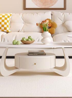 nd奶油风极简岩板茶几客厅家用茶几网红2爆2款05新款轻ZxsY5a8b奢