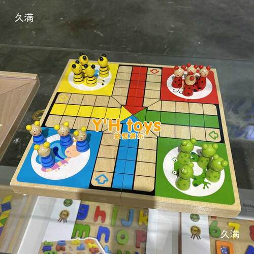 幼园儿童宝磁性写字板动物飞行圆棋宝垃圾分儿类绕th$*&%h%珠桌玩