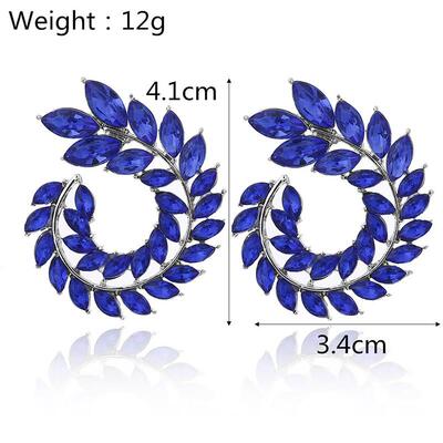 XIYANIKE 10 Colors Rhinestone Statement Earrings 2019 Geomet