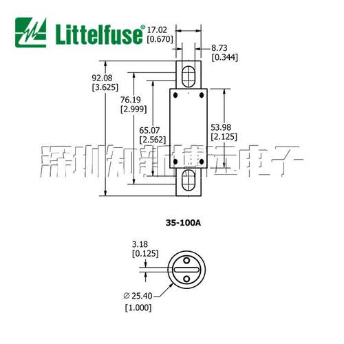 L50QS060.T 进口力特螺栓式保险丝管 500V 60A 快速熔断器保险丝
