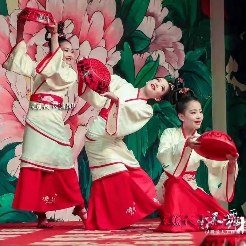 新款汉唐舞蹈橘颂演出服幼儿古典舞民族中国风表演服礼物仪之邦服