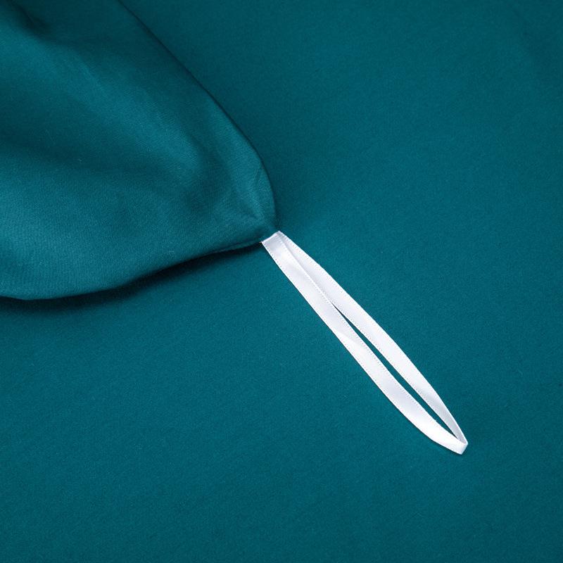 A类轻奢笠纯棉贡缎绗三套100缝支YUNXI全棉床单纯色床床上四件件