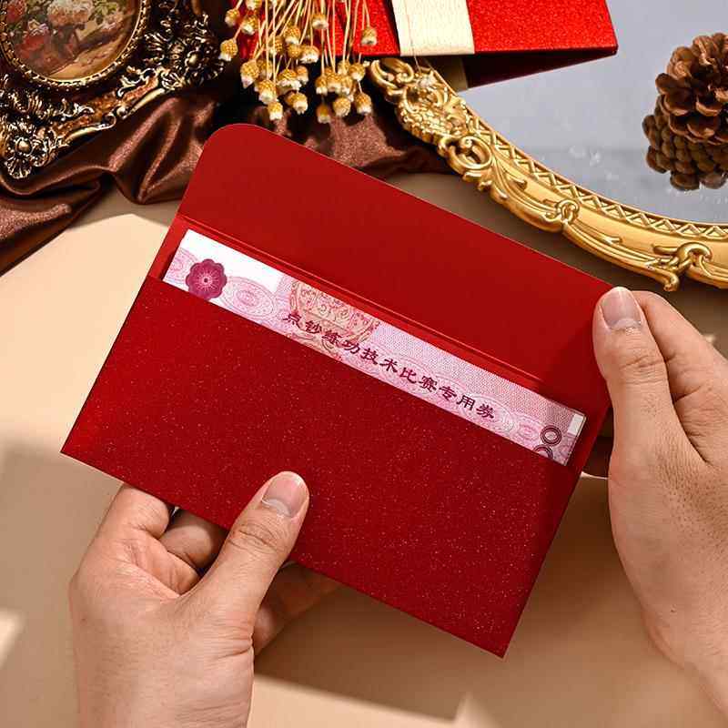 2025新款结婚红包创意喜字大红色包袋千元改口随礼万元利是封包婚