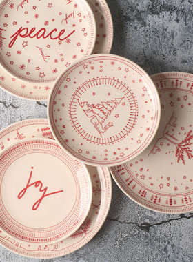 陶瓷餐具盘子 英国Royal Doulton ED圣诞系列Christmas碟琴萱