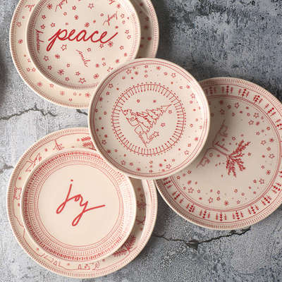 陶瓷餐具盘子 英国Royal Doulton ED圣诞系列Christmas碟琴萱