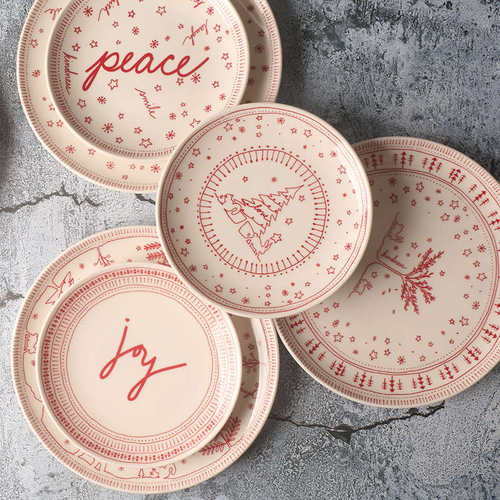 陶瓷餐具盘子 英国Royal Doulton ED圣诞系列Christmas碟琴萱