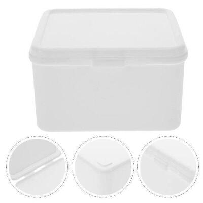 Plastic Hinged Lid Storage Box for Beads Cards Small Items