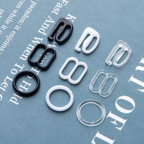 现货塑料内衣调节扣 透明环保肩带泳装089字环 文胸吊带配件